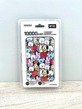 BTS BT21 10000mAh Portable Charger Power Bank - Black Multi Character
